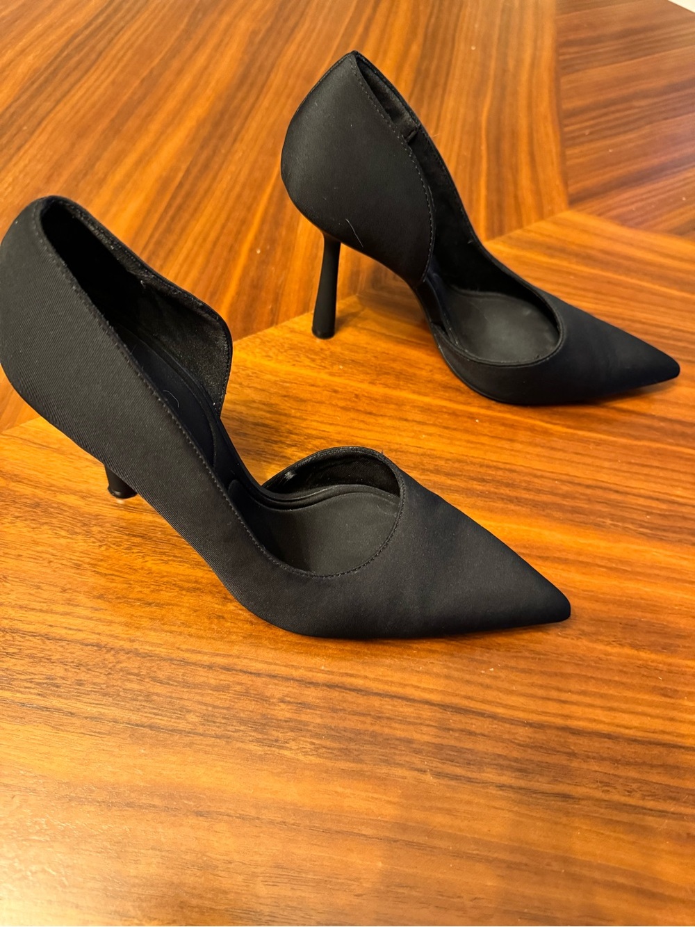 Zara Black D’Orsay Pointed Toe Stiletto Heels US 9 - Picture 4 of 12
